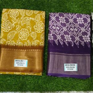 Dola silk saree for festive wear