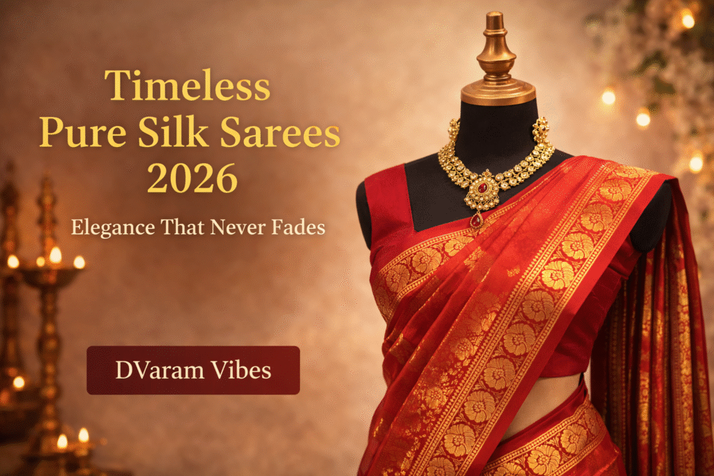 Elegant pure silk saree with rich zari border perfect for weddings and festive occasions